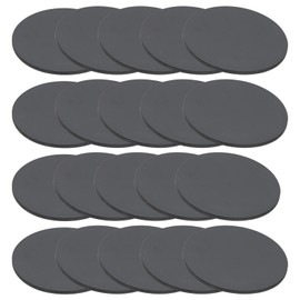 PATIKIL Rubber Solid Discs Washers, 20 Pcs 80mm OD x 3mm Thick Rubber Round Gasket Pad Bushings Spacer Washer for DIY Gasket Craft, Black