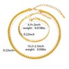 VceTd Chunky Gold Wheat Chain Stainless Steel Necklace and Bracelet