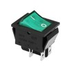sourcing map DPST Boat Rocker Switch Yellow Neon Lamp W