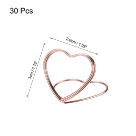 MECCANIXITY Table Number Holders 30pcs Rose Gold Place Card Holder Name Stands Picture Holders for Tables Setting Wedding Display