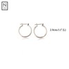 NOVICA Artisan Handmade Sterling Silver Hoop Earrings 1 Inch Indonesia