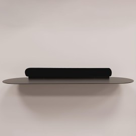 Spillbox Metal Floating Shelf | Wall Mounted Shelf | Invisible Mounting|Decorative Shelf|Living Room|Kitchen Organizer|Stand|Holder for Wi-fi Camera - Floating Shelf (Pack of 3) (Black)