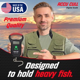 Accu Cull Fish Culling System Digital Fish Scale - Fishing Gear - Portable Fish Weight Scale Fishing Gifts for Men - Fish Scales Digital Weight for Tournament - Bass Fishing Gear, Fishing Accessories