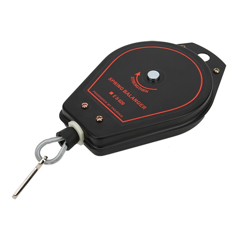 New Spring Balancer Retractable Tool Holder Hanger Capacity 0.6~2.0kg ES620(Black)