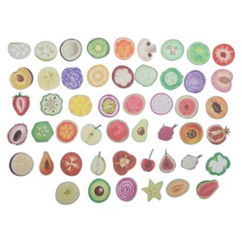 CAPASTEC 50 Stück Gemüse Obst Aufkleber Wasserdicht Scrapbook Ästhetische Aufkleber Wasserflasche Tagebuch Aufkleber für Skateboard Gitarre Computer Koffer 5,5-8,5cm
