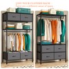 Raybee Clothes Rack with 4 Drawers and Shelves,Heavy Duty Clothing