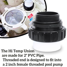 2 Inch Hi-Temp Union 2 Pack Compatible with Pentair Whisperflo & Intelliflo