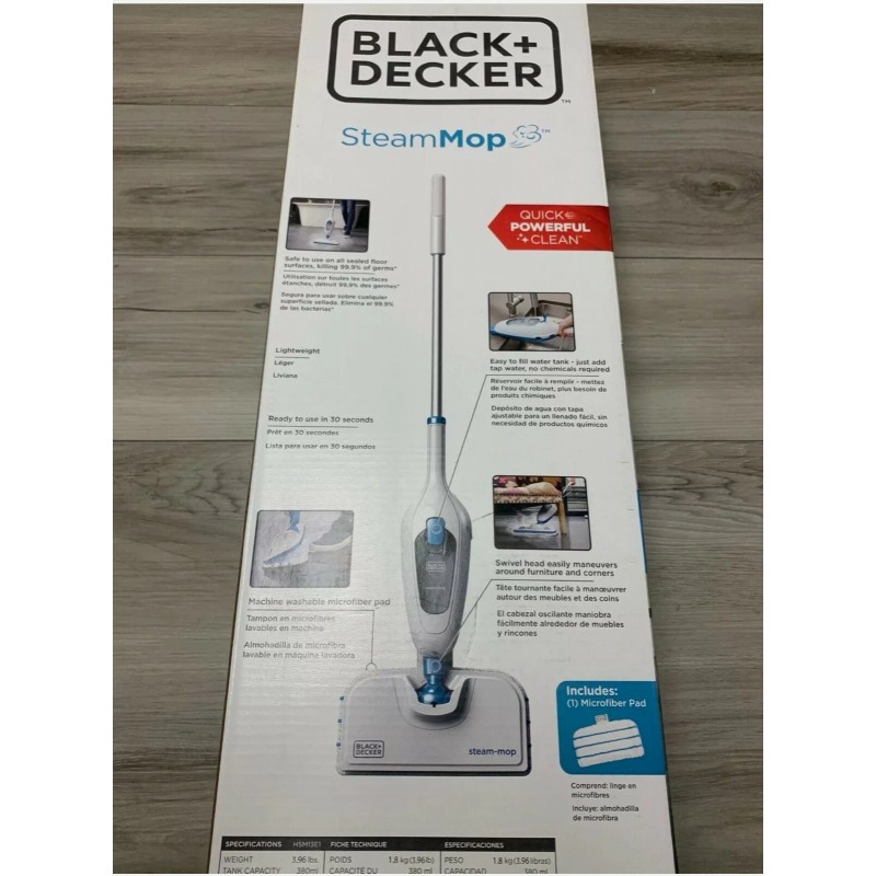 BLACK+DECKER Black & Decker Classic Electric Steam Mop Marble Granite