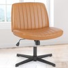 OLIXIS Criss Cross Legged Chairs Armless No Wheels Wide Seat