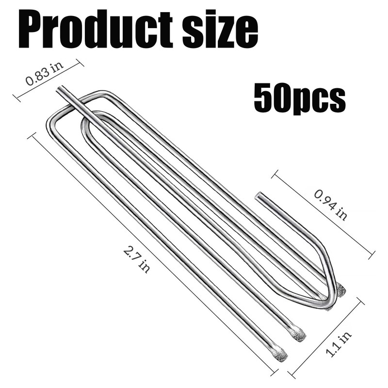 Mashano 50 Pack Stainless Steel Shower Curtain Hooks