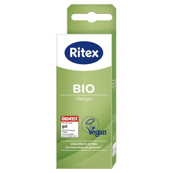Ritex Organic Lubricant, 100 ml (2 x 50 ml), Vegan and Cruelty-Free, Free From Fragrances and Dyes, PEG, Parabens and other Preservatives, Made in Germany