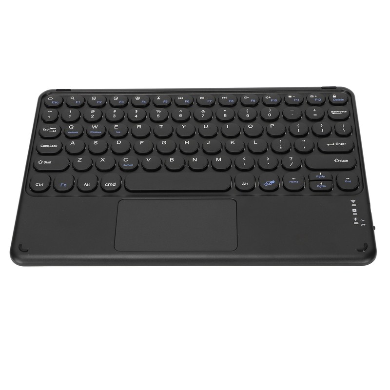 10in Wireless Bluetooth Touchpad Keyboard Retro Round Keycap Ergonomic Magnetic