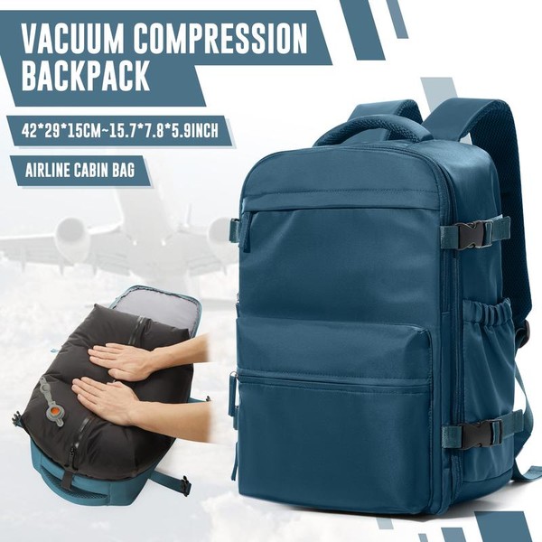 HYC00 Vacuum Travel Backpack with Pump, Vacuum SealCompression Backpack, Large