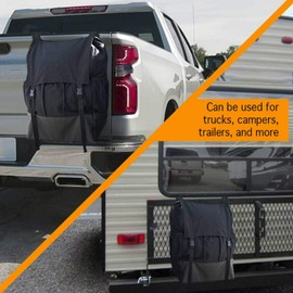 Ejoyous Spare Tire Trash Bag, 60L Heavy Duty Truck Tailgate Trash Bag Car Cargo Storage Bag for SUV Off Road Truck Overlanding Accesories