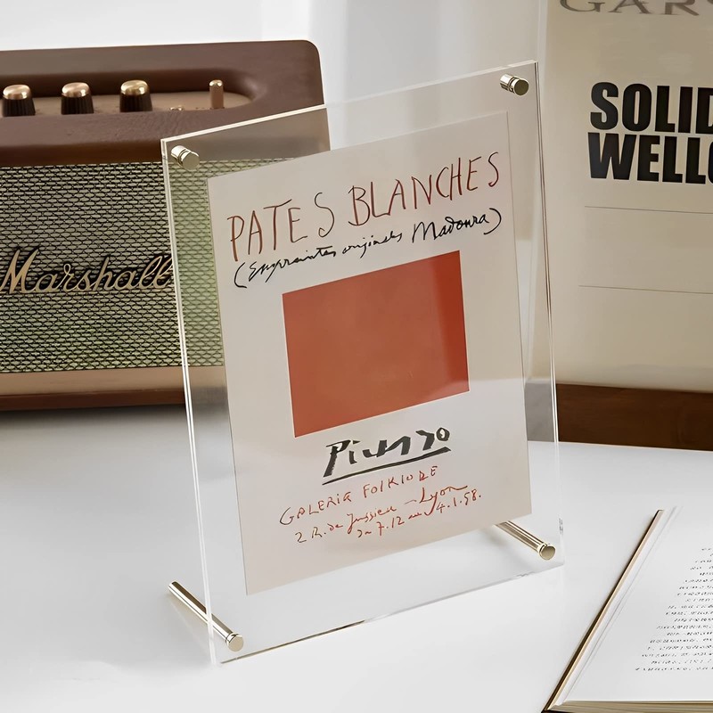 A5 Clear Acrylic Photo Frame, Clear Picture Frame, Wall Mounting,