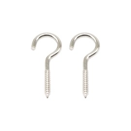 IMSCREWS 100-Pack 1-1/2 Inch 304 Stainless Steel Screw-in Hooks - Eye Bolts for Ceiling, Open Loop Hangers