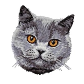 British Shorthaired Cat Embroidered Face Mask with or without Rhinestones