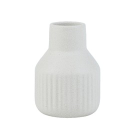 PUPYGOYGE4.72 Inch Ceramic Vase - Handcrafted Mini Tabletop Flower Vase for Living Room,Home Décor, Office Desk, Modern Design for Fresh/Fake Flowers, Multi-Color Options,White