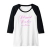 Womens Blessed Birdie Raglan Baseball Tee