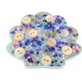 Seashell Pick Party Pad - Satisfy Your Urge to Pick, Pop and Peel Stress-Free!  Picky Party Pad and Tray  Picky Pad Silicone
