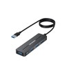 MEANHIGH USB Hub, 3.0 4-Port Ultra-Slim Data USB Expander with