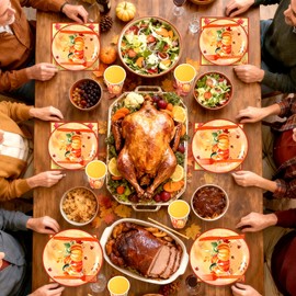 KUOLAOYUE 200 Pcs Little Pumpkin Baby Shower Party Decoration Set Serves 25, Autumn Farm Tableware Thanksgiving Party Supplies Fall Disposable Dinnerware Set Dinner Dessert Plates Napkins Cups