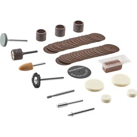 Dremel 730-01 All-Purpose Rotary Tool Accessories Kit - 52 Piece Assorted Set- Includes a Carving Bit, Sanding Drums, Grinding Stones, Cutting Discs, and a Storage Case