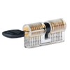 G2PLUS Visible Cylinder Lock See Through Transparent Practice Padlock for