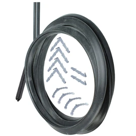 Spares2go Universal 3 & 4 Sided Rubber Oven Cooker Door Seal (With Barbed Corner Clips + Instructions)