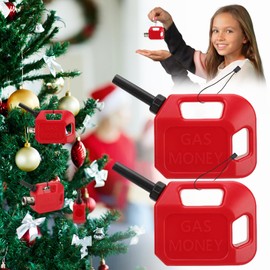 Gas Can Ornament Money Holder - AELVOURS 2024 Newest Christmas Gas Can Ornament Red Resin Funny Christmas Money Tree Decorations Ornaments for Cash Roll