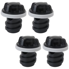Black Cooler Drain Plug, 4 Pack Replacement, Compatible for Yeti Roadie, for Tundra, for Tank and for RTIC Coolers