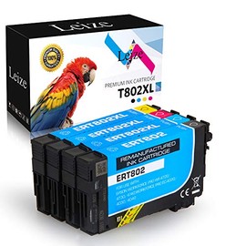 Leize Remanufactured Ink Cartridges for Epson 802XL T802XL T802 802 4-Pack (Black, Cyan, Magenta, Yellow), use for Epson Workforce Pro WF-4720 WF-4730 WF-4734 WF-4740 EC-4020 EC-4030 EC-4040