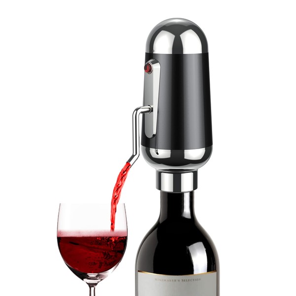 Electric Wine Aerator, Wine Decanter MTEOWK Portable Wine Pourers 1-Button