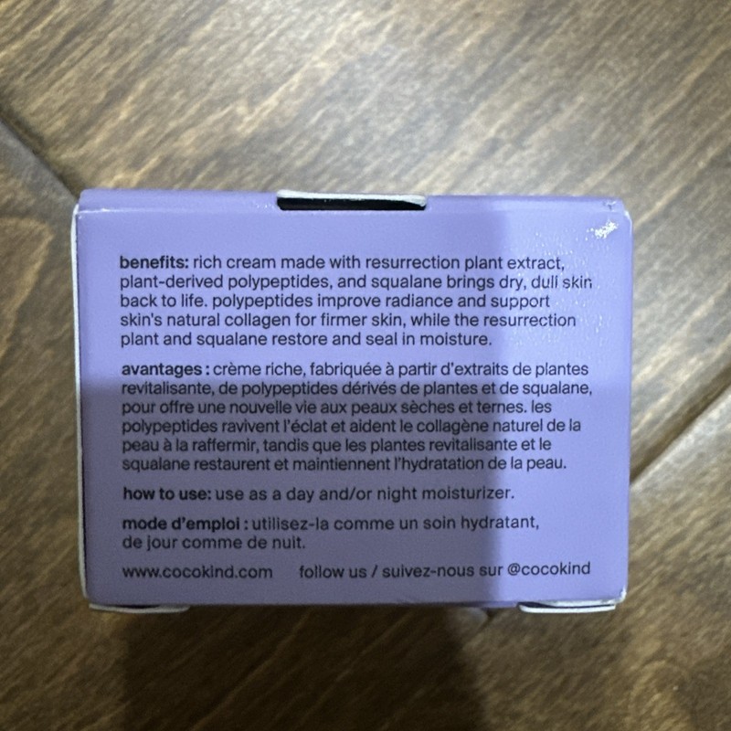 Cocokind Resurrection Polypeptide Cream - Travel/Mini Size 0.5oz 15mL New
