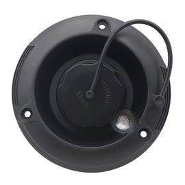 Ambuker RV Fresh Water Inlet ABS Plastic Gravity Fill Hatch Inlet with Dustproof Cover and Filter Screen Leak Proof Water Tank Replacement Adapter for RV Camping Vehicle Trailer Boat (Black)
