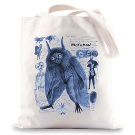 WZMPA Mothman Tote Bag Mothman Lover Gift Mothman Cryptids Art Shoulder Bag Mothman Merchandise (Mothman TG)