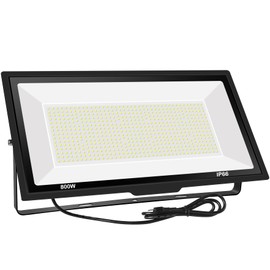 Gopretty 800W LED Flood Light Outdoor,3600W Equivalent Super Bright FloodLight with Plug,80000LM 6000K Daylight White IP66 Waterproof Commercial Lighting for Sports Fields,Courts, Arena, Stadium
