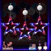 4th of July Lights Patriotic, 3 Pack Window Lights with