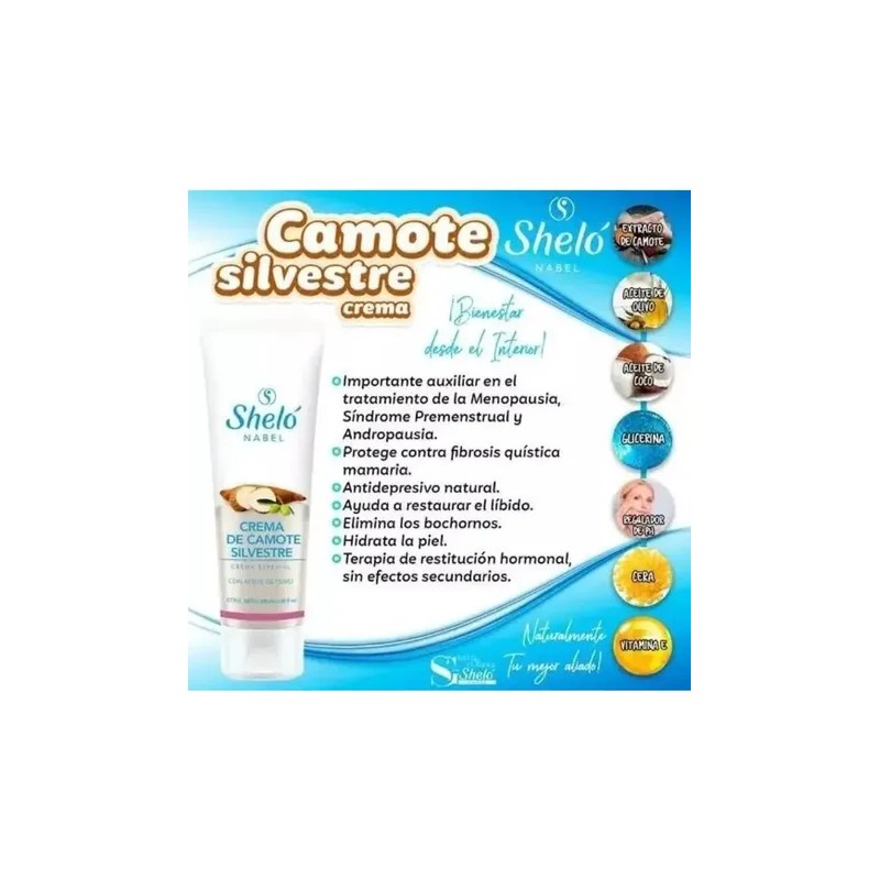 Crema De Camote Silvestre Con Aceite De Olivo, Sheló Nabel.