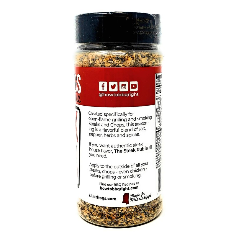 Killer Hogs Barbecue Steak Rub - Pack of 2 Bottles