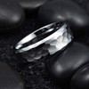 King Will HAMMER Men 8mm Tungsten Carbide Ring Multi-faceted Hammered