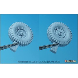 Def Model DW30069 1/35 WWII British Army Austin K2 Truck Weight Deformation Tire Set 2 (For Airfix) Parts for Plastic Models