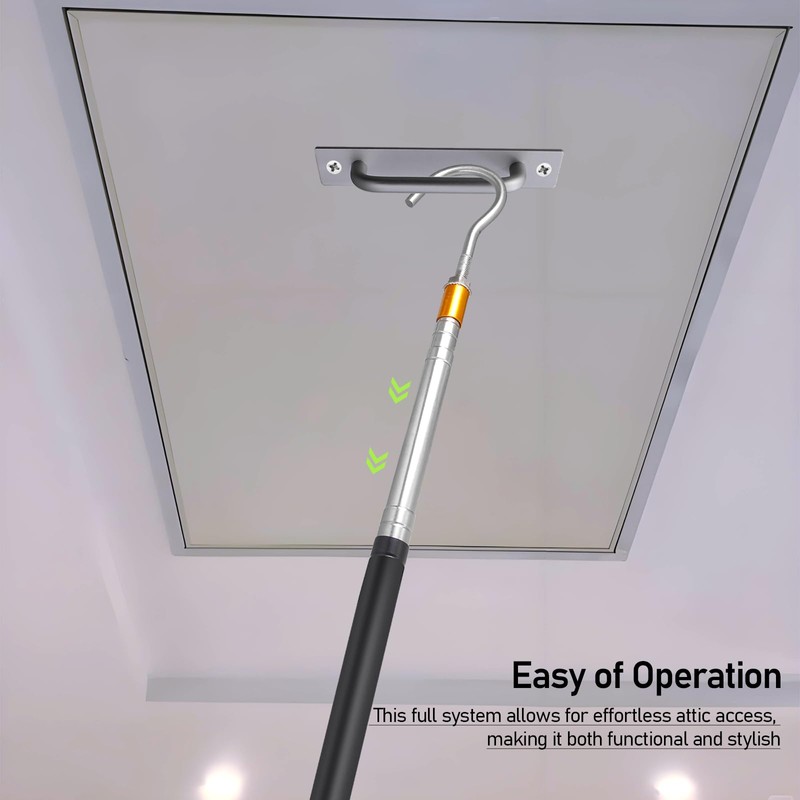 Attic Ladder Pull Down System Kit -60 Inch Telescopic Rod