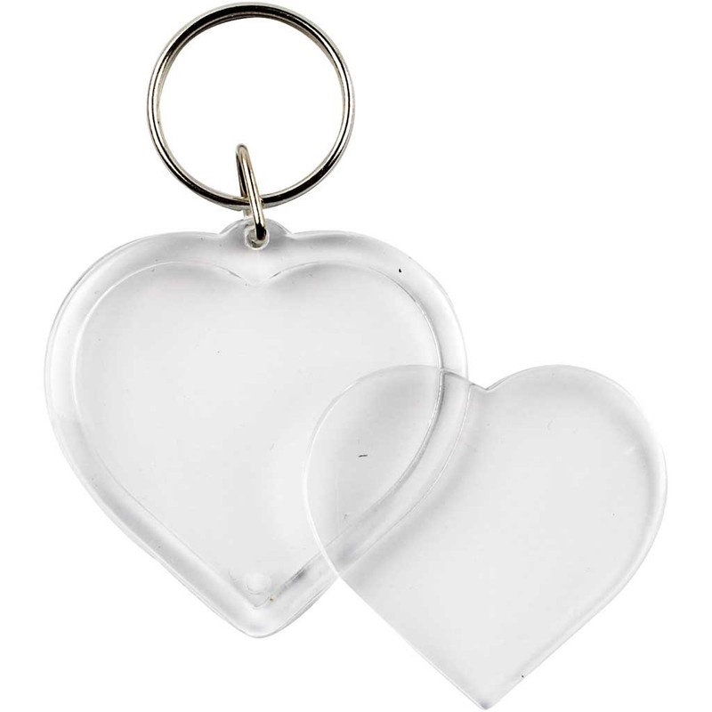 Key rings, size 40x40 mm, Heart, 25pcs