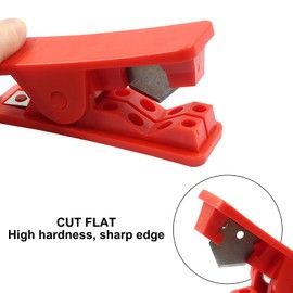 Coufce 3Pcs PVC Pipe Cutter Plastic Tubing Cutter Cut up to 3/4 Inch Tube Hose Cutter Tools for Nylon PU PE PPR Nylon Rubber Tube (Red)