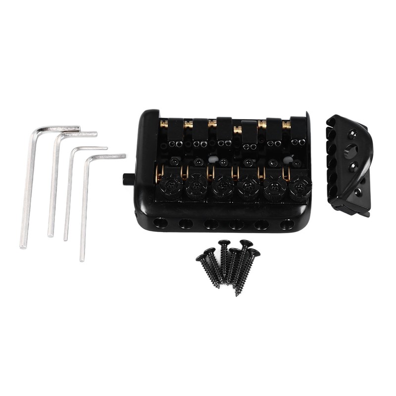 Headless Guitar Bridge Tailpiece Fixed 6 String Electric Guitars Roller