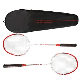 2PCS Professional Badminton Racket with Comfortable Handle Practice Badminton Racket for Kids Adults Red