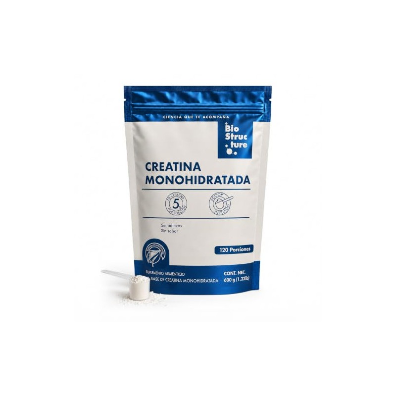 Creatina Monohidratada Sin Sabor 600g Suplemento Alimenticio