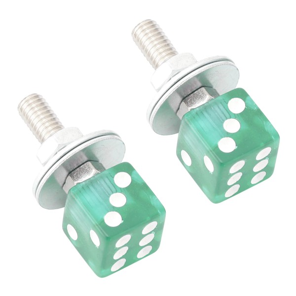 Darupsun M6 Plastic Custom Head Dice License Plate Frame Screws