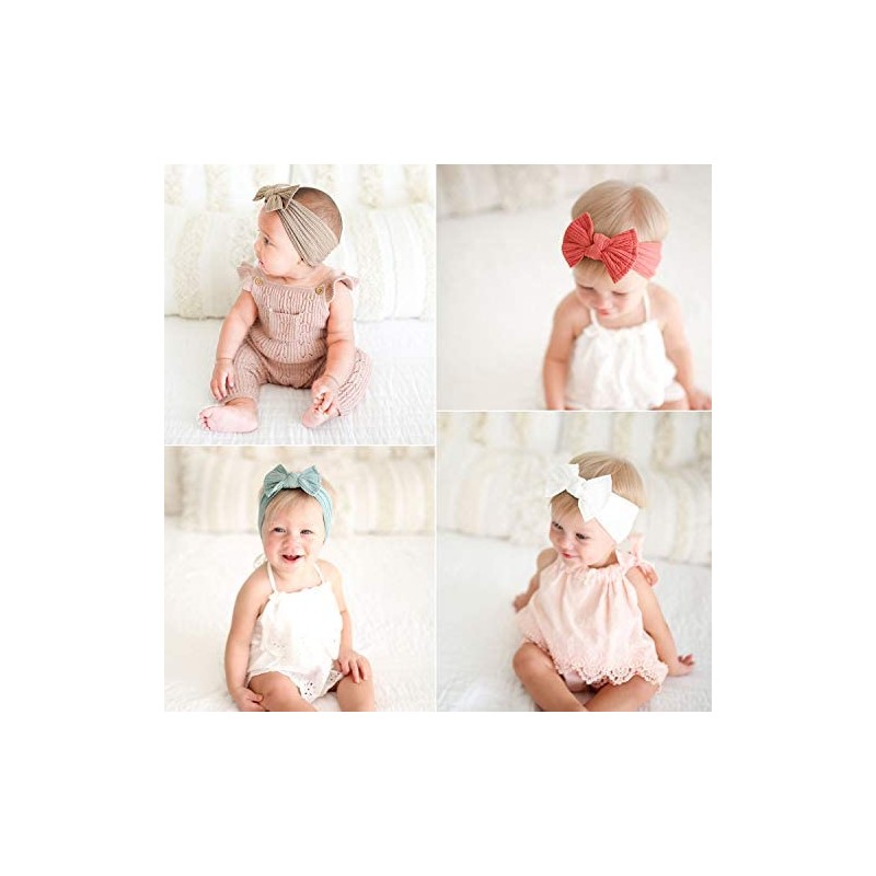 DRESHOW 10 Pack Baby Headbands for Girls Newborn Baby Nylon